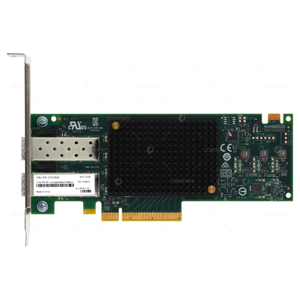 01CV843 IBM EMULEX LPE31002 DUAL PORT 16GB FC ADAPTER 01CV842, P011324-21G, LPE31002